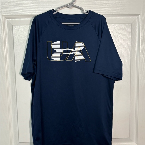 Under‎ Armour Boys Navy T-Shirt - Picture 1 of 5